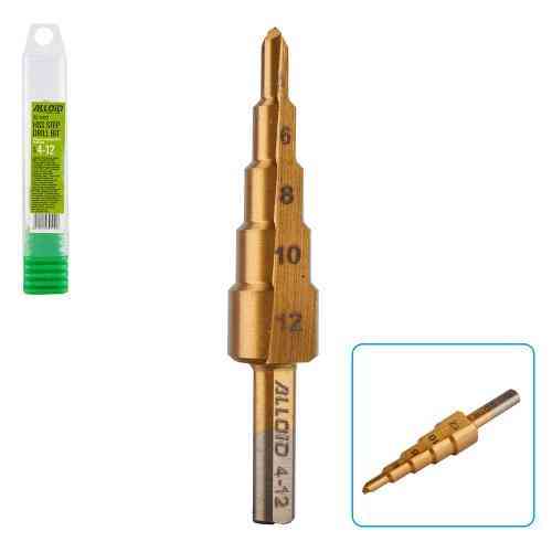 Alloid. Свердло ступеневе по металу HSS, 4-12мм Одесса