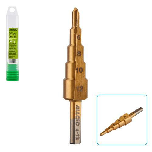 Alloid. Свердло ступеневе по металу HSS, 4-12мм Одесса - изображение 1