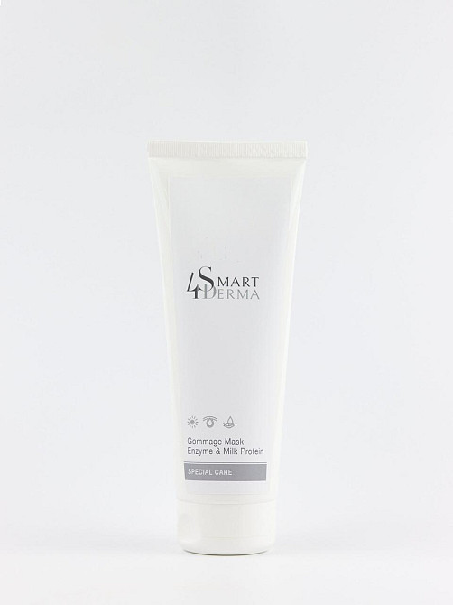 Маска-гомаж для делікатного очищення та сяйва шкіри Smart4Derma Gommage Mask Enzyme Milk Protein 100 мл Дніпро - фото 1
