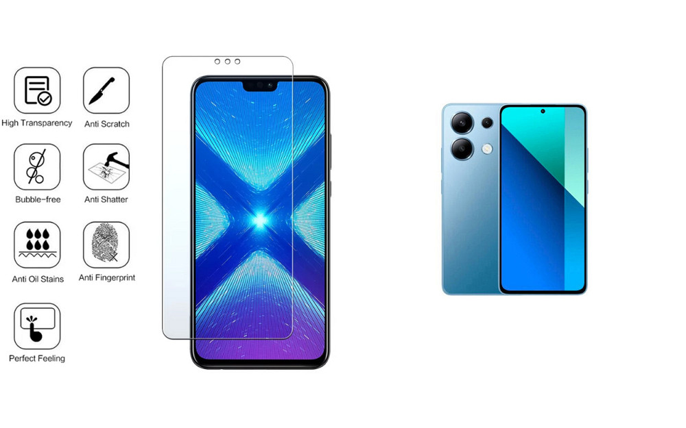 Защитное стекло NeoGlass для Xiaomi Redmi Note 13, Note 13 4G, – ультрапрозрачное и устойчивое Киев - изображение 4