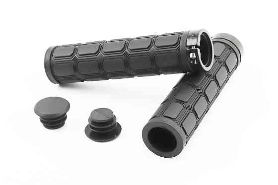 Ручки керма 130мм з затискачем Lock-On, чорні TPE-077 Київ