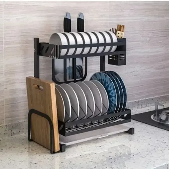 Органайзер-полка для посуды 2 яруса настольная сушилка MJ-4014 Коломия