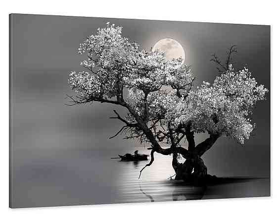 Картина холст в гостиную / спальню  Дерево в місяці   MLP_23 50x100 см Киев