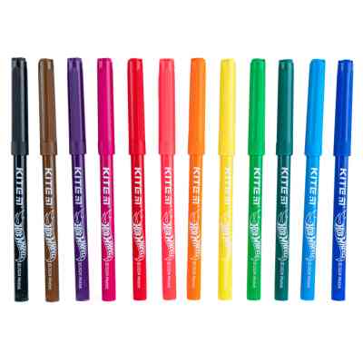 Фломастери Kite Hot Wheels 12 кольорів (HW24-447) Вінниця