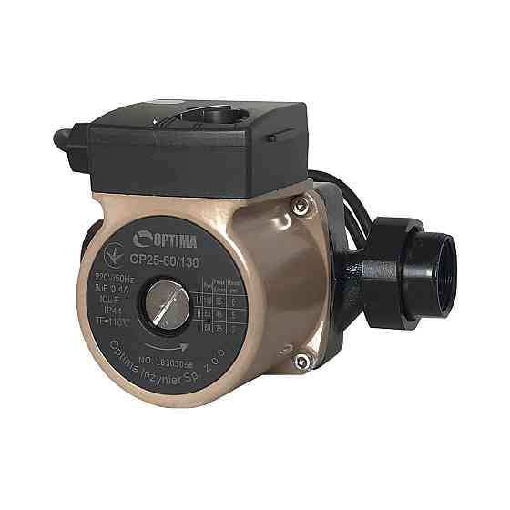 Насос циркуляційний Optima OP25-60 130мм + гайки, + кабель з вилкою (000008366) Київ