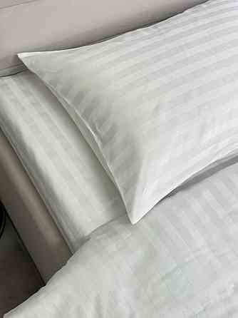 Ecotton Комплект наволочок Ecotton 50х70 см зі страйп-сатину 2 шт. білий в полоску 2х2 готельни Киев