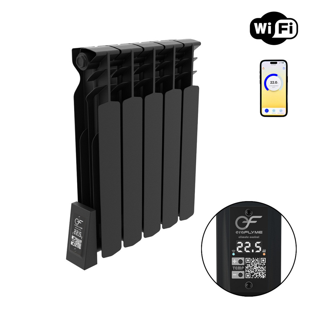 Электрорадиатор ERAFLYME SMART 5L black Киев - изображение 1