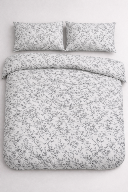 Підковдра на блискавці Ecotton Євро 210х215 см фланель з бавовни білого кольору White Коломыя - изображение 1