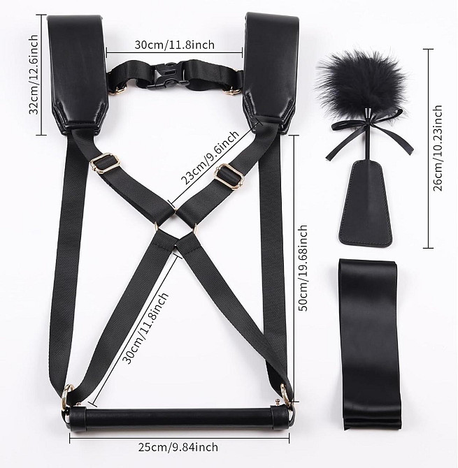 БДСМ-набір LOCKINK YEAHWOW Black Doggy Style Saddle set Sex Aura Київ - фото 6