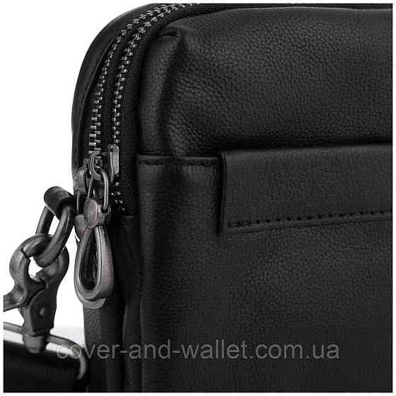 Миниатюрная мужская сумка на плечо из гладкой кожи на две молнии ST 1631 Киев