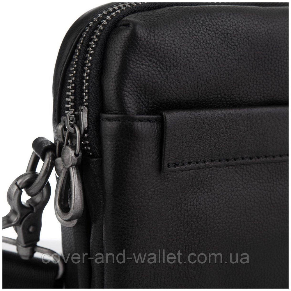Миниатюрная мужская сумка на плечо из гладкой кожи на две молнии ST 1631 Киев - изображение 3