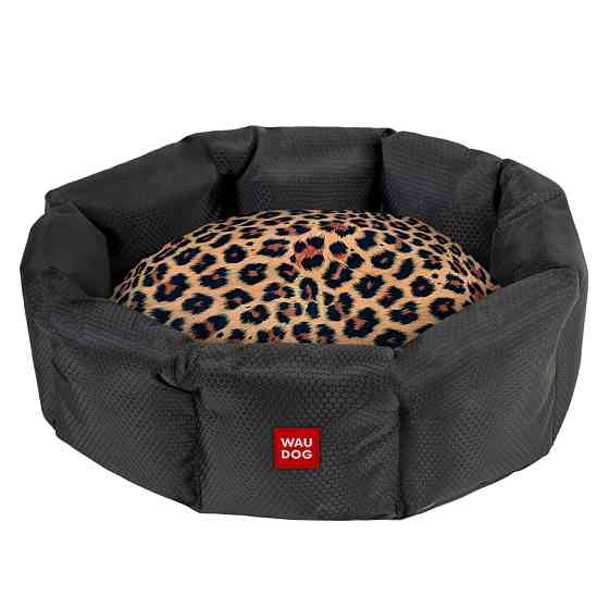 Лежанка для собак WAUDOG Relax, малюнок "Леопард", M, Ш 42 см, Д 52 см, В 19 см Коломыя