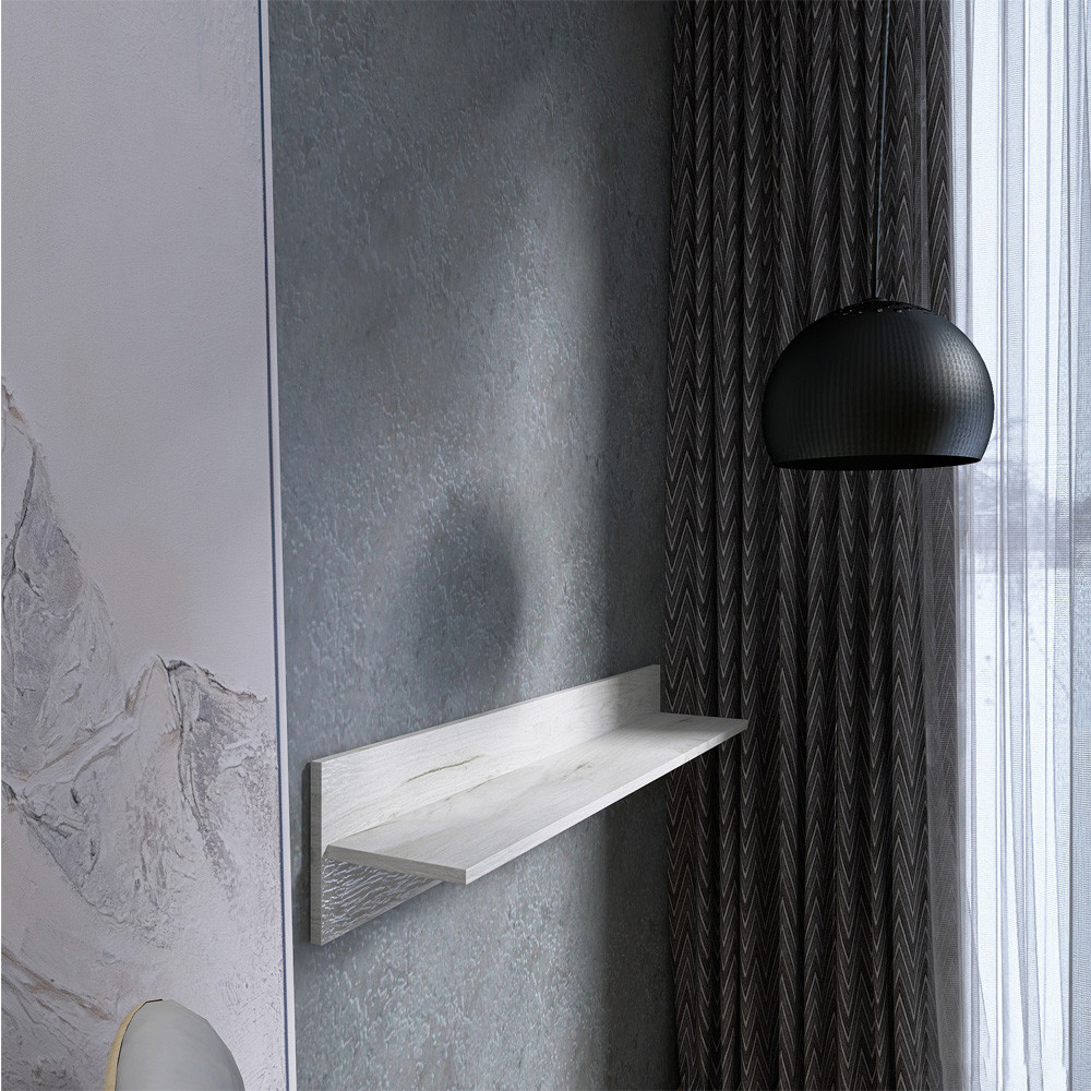 Полиця навісна Еверест ПЛН-1 Лайт Дуб Крафт білий (DTM-071079) Львів - фото 3