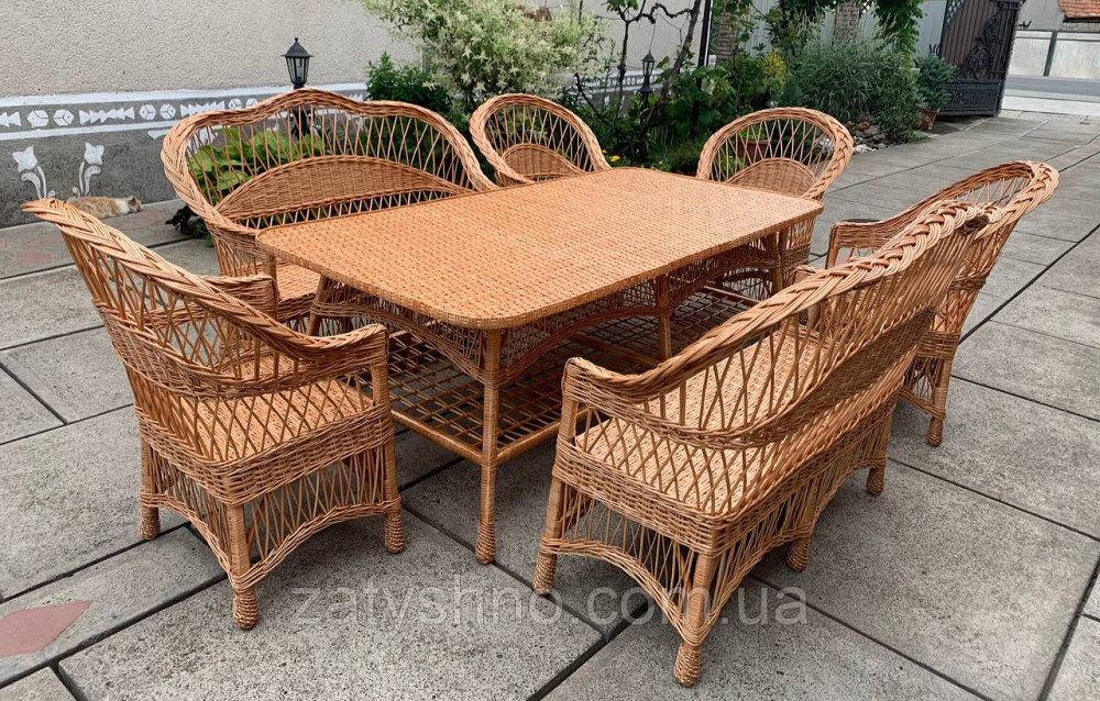 Комплект мебели большой, натуральный, плетеный из лозы Киев - изображение 9