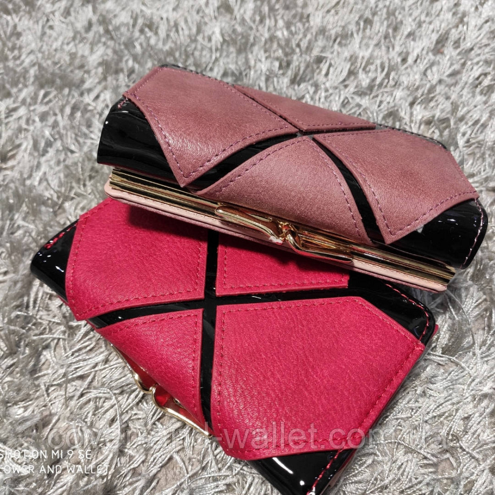 Красивый маленький женский кошелёк с лаковыми вставками MD 623 Киев - изображение 3