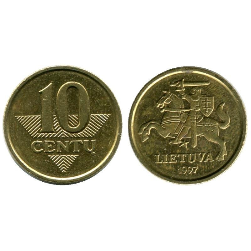 Монета 10 Центів Литва (1997 ) (АА) Полтава - фото 1