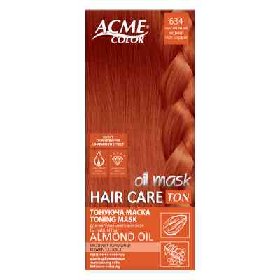 Оттеночный бальзам Acme Color Hair Care Ton Oil Mask 634 - Насыщенный медный (4823115501851) Винница