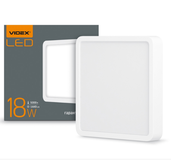 LED Світильник накладний квадратний 18W 5000К 220V VL-DLSS-185 Videx Житомир