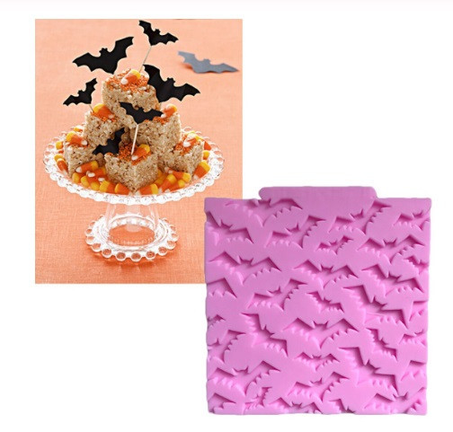 Молд силиконовый Летучие мыши 106 на 106 мм розовый Киев - изображение 2