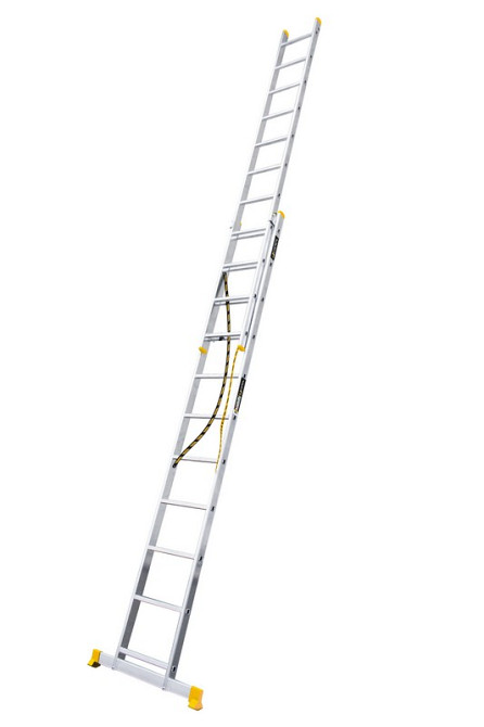 MASTERTOOL Драбина алюмінієва MASTERTOOL двосекційна комбінована 2х11 ступенів h=5330 мм max 15 Коломия - фото 10