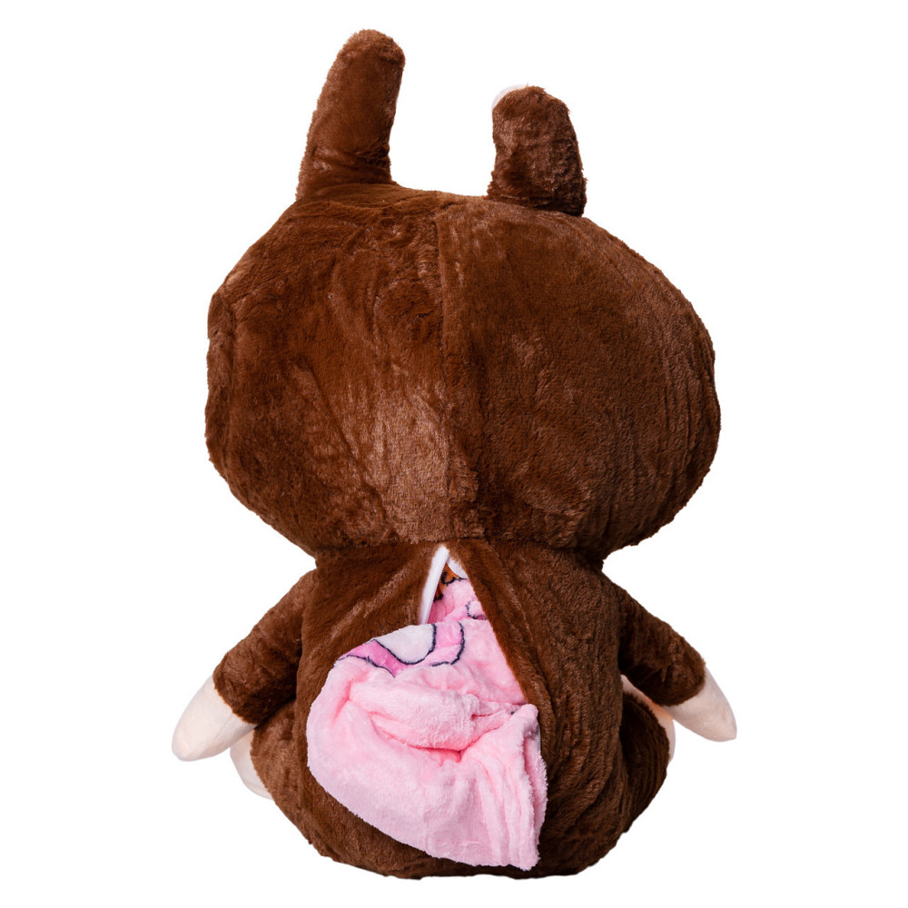 М'яка іграшка-плед, подушка 3 в 1 Лабубу 50 см Коричневий ТМ COLORFUL HOME LAB2BR Київ - фото 8