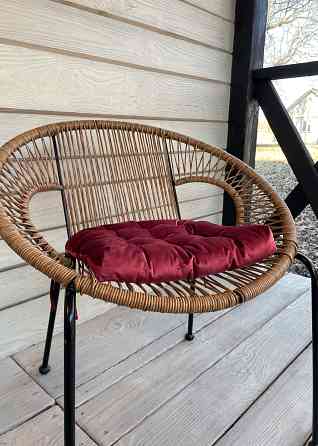 Подушка для стільців (40x40х5 см) Decorator Velour колір бордовий 84-118 Київ