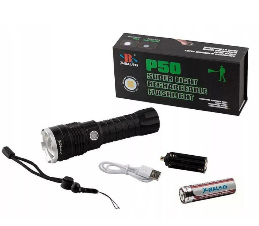 Світлодіодний ручний ліхтарик Bailong BL-A72-P50 5 режимів роботи, ZOOM, 1500лм, зарядка MicroUSB Одеса - фото 6