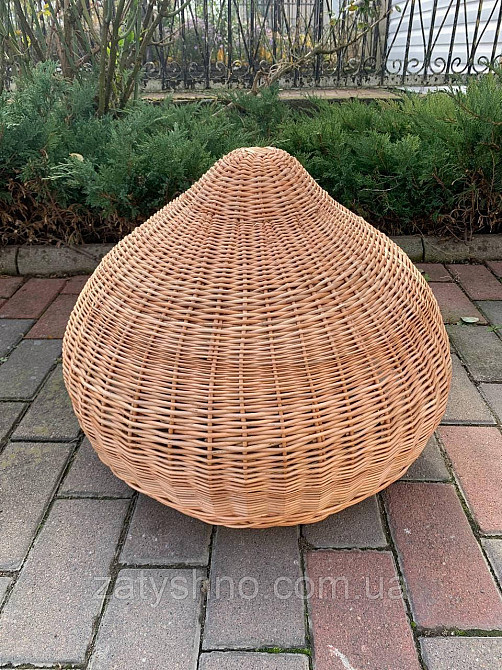 Кругла люстра з лози підвісна Київ - фото 2