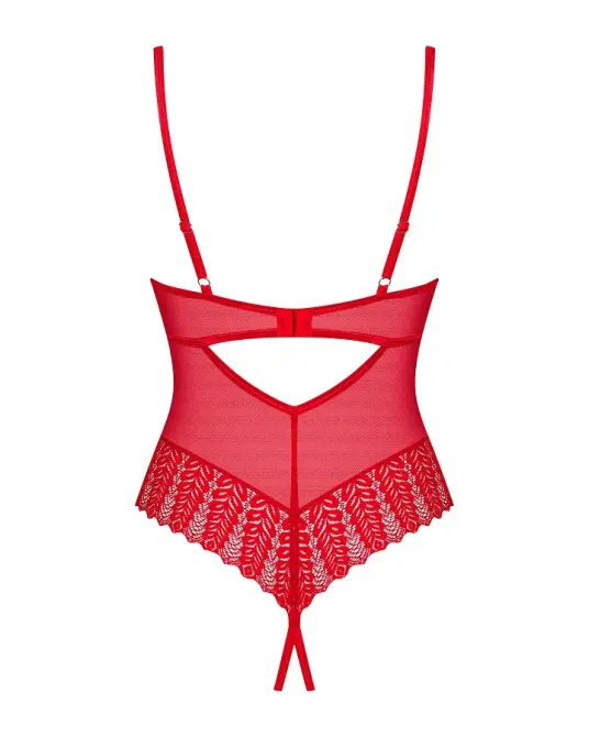 Боді Obsessive Ingridia crotchless teddy XL/2XL Львів - фото 4