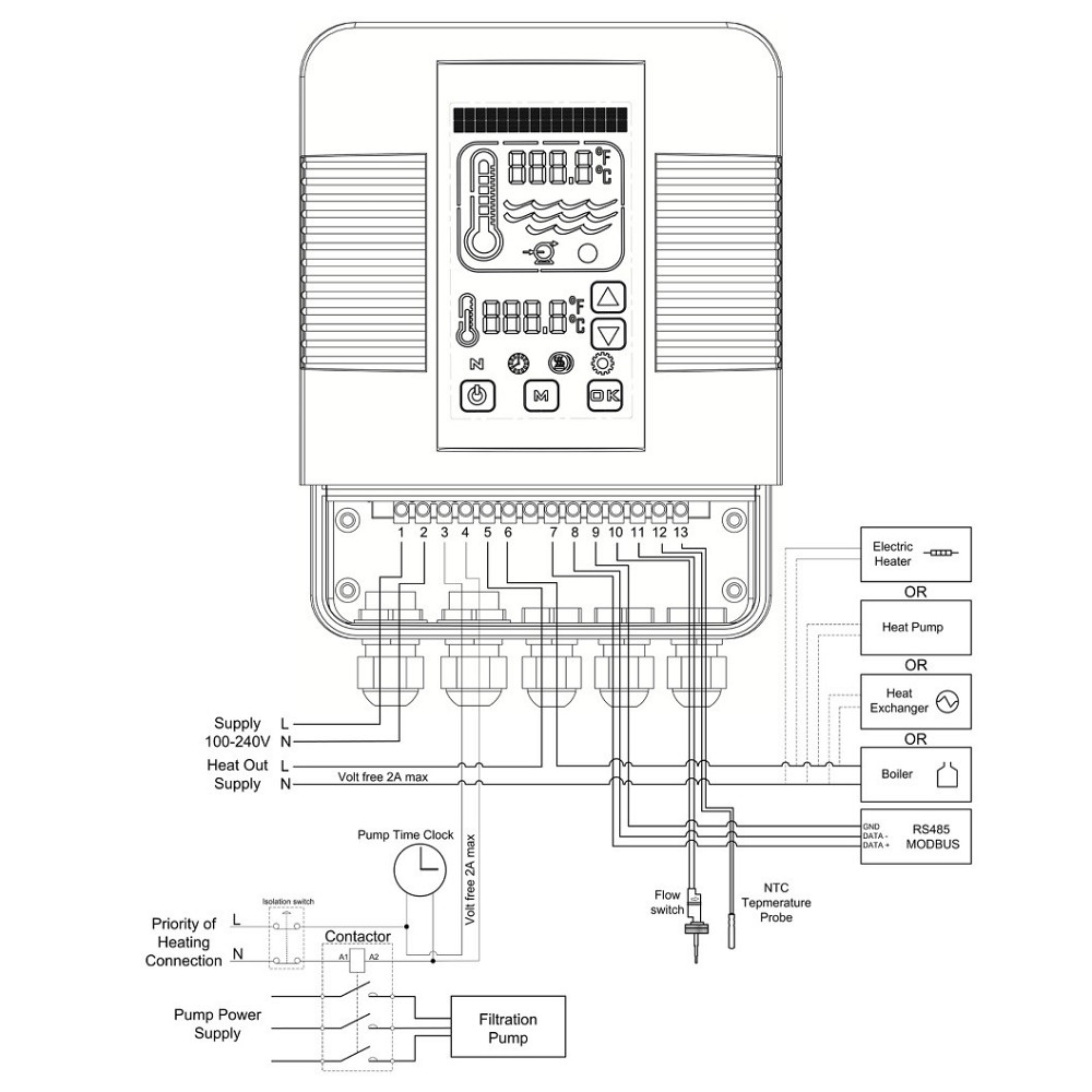 Цифровий контролер Elecro Heatsmart Plus теплообмінника G2/SST + датчик протоку та температури Київ - фото 2