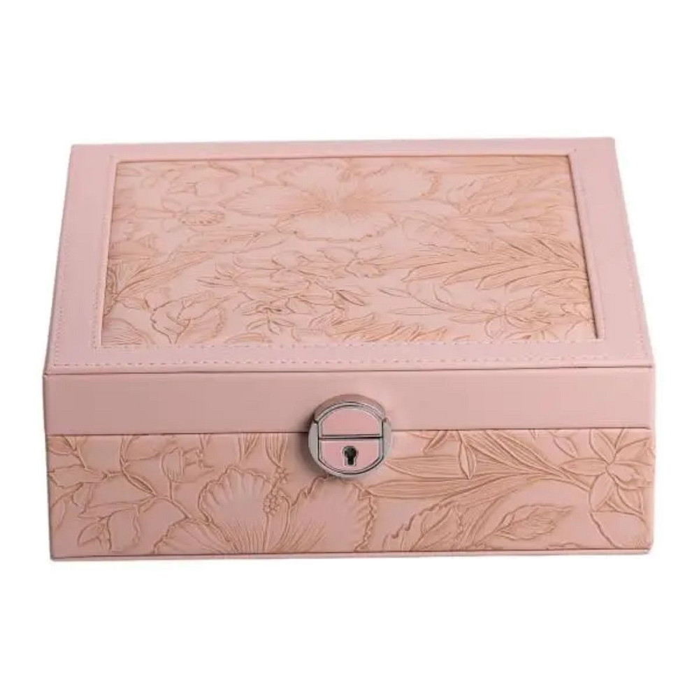 Скринька для прикрас з еко шкіри 2 яруси із замком органайзер для ювелірних виробів HP-5-22P Коломия - фото 5