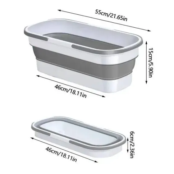Складная корзина для стирки белья портативный пластиковый моющийся раковин LY-630 Коломыя