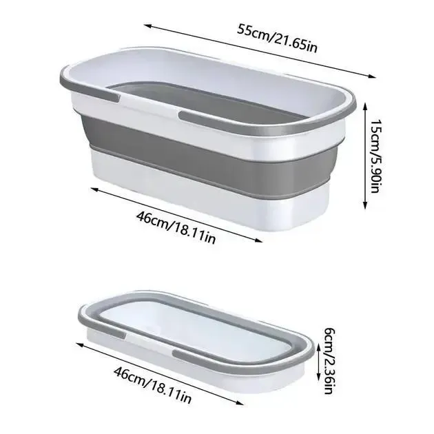 Складная корзина для стирки белья портативный пластиковый моющийся раковин LY-630 Коломыя - изображение 3