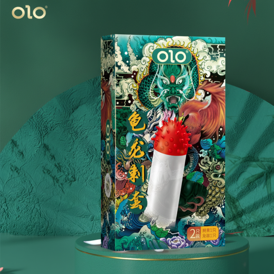 Презервативи стимулюючий з вусиками OLO Dragon з силіконовою змазкою 18 см 2 шт. Вінниця