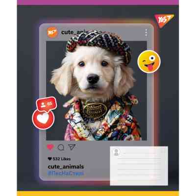 Зошит Yes Cute animals А5 24 аркушів лінія (767730) Вінниця