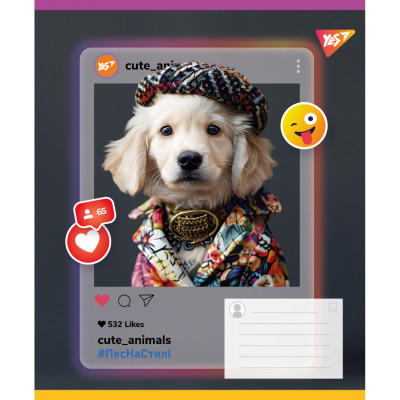 Зошит Yes Cute animals А5 24 аркушів лінія (767730) Вінниця - фото 3