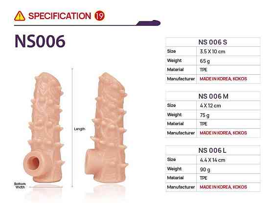 Насадка на член Kokos Nude Sleeve NS 006 S Sex Aura Киев