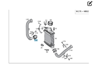 Mercedes-Benz  A2760941391 Манжета патрубка наддуву C-Class W205 GLC X253 E-class W213 E-class Coupe C238 E-class W212 SLK/SLC R172 E-Class Coupe C207 Одесса