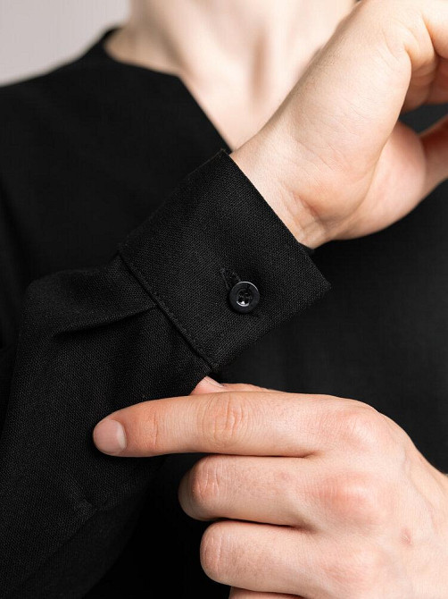 Сорочка чоловіча з довгим рукавом чорна Pobedov Horizon Київ - фото 3