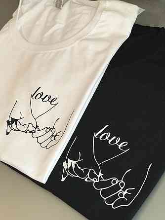 Парні футболки для хлопця та дівчини з написом LOVE Чернівці