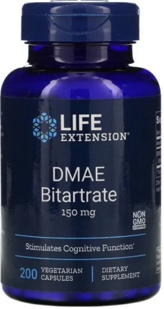 DMAE (диметиламіноетанол) Life Extension DMAE Bitartrate 150 мг 200 капс Київ