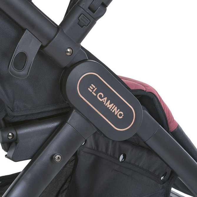 Коляска дитяча EL CAMINO DYNAMIC PRO Dusty Rose прогулянкова з чохлом та дощовиком Темно-рожева (ME 1053-3) Чернігів - фото 9