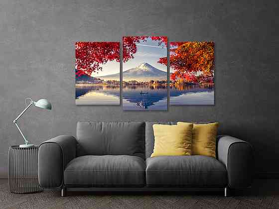 Модульная картина в гостиную / спальню    Гора Фудзіяма  Art-709_3 70x130 см Киев