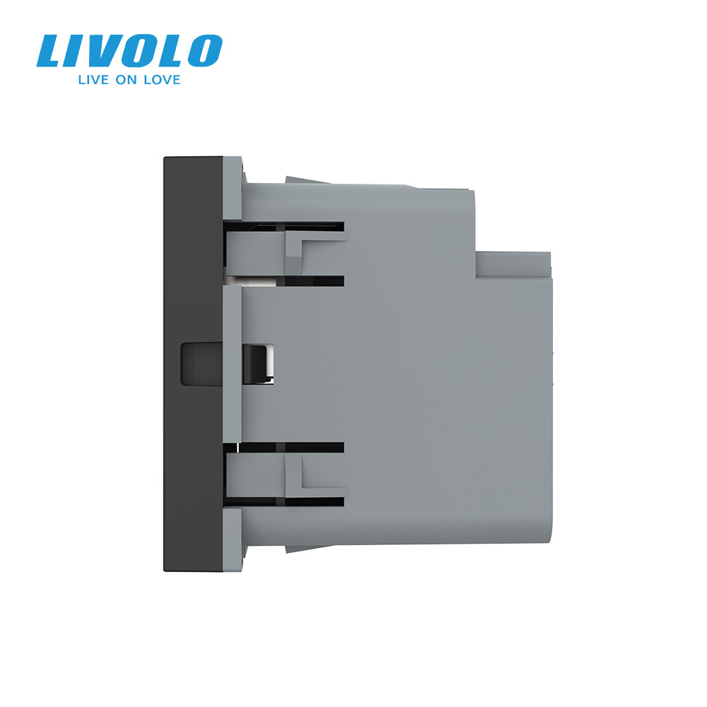Розетка LIVOLO USB-A + USB-C PD 36Вт, чорна, швидке заряджання, Power Delivery QC 3.0, модуль (VL-FCUA18W.UC18W-2BP) Коломыя - изображение 7