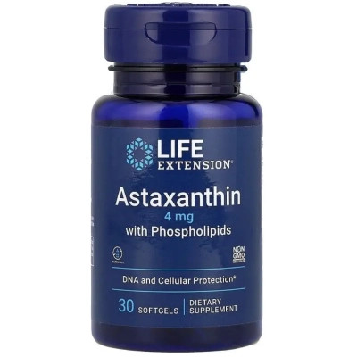 Вітамінно-мінеральний комплекс Life Extension Астаксантин з фосфоліпідами, 4 мг, Astaxanthin with Phospholipids, 30 г (LEX-19233) Вінниця - фото 1