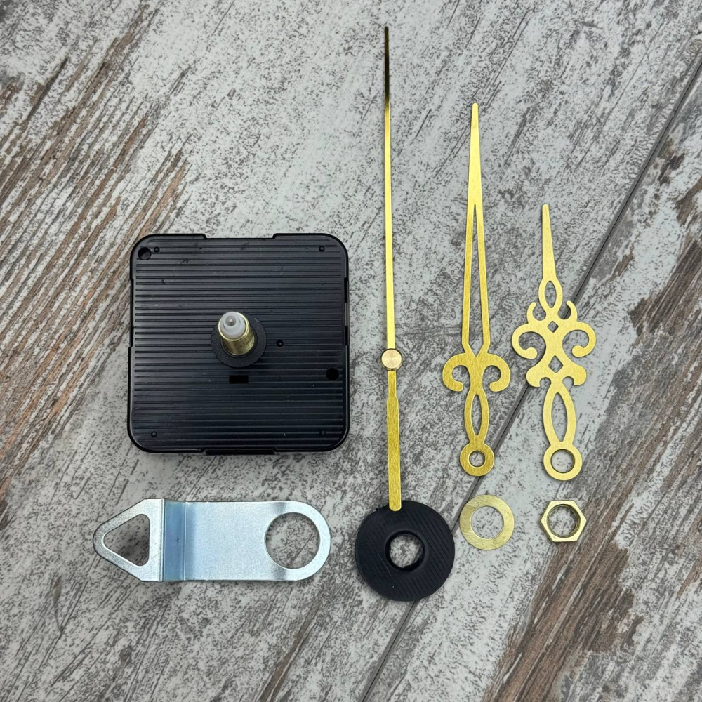 Часовой механизм кварцевый бесшумный 28 мм со стрелками золотыми для настенных дизайнерских часов Киев - изображение 6