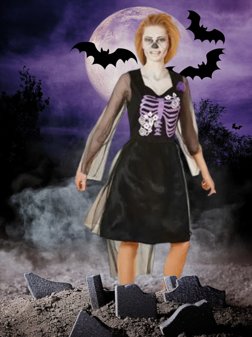 Платье Невеста Cкелета для вечеринки на Хеллоуин размер М 42-44 черный Киев - изображение 1