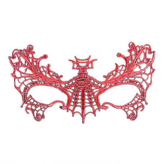 Маска карнавальна венеціанська 22 на 11 см червоний Київ