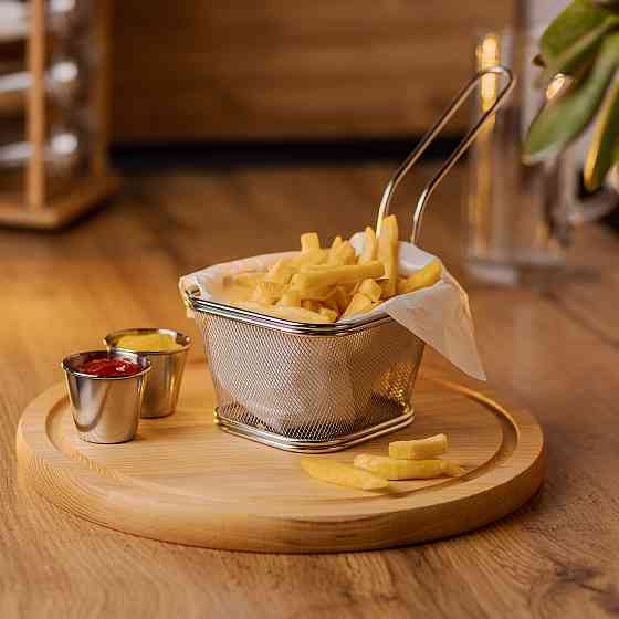 Корзина сервировочная для подачи фри и снеков 13х11х7см фритюрница нержавеющая сталь HP-19-3-L Киев