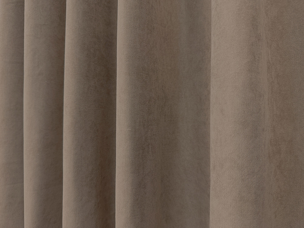Комплект коротких штор VR-Textil Мікровелюр Petek YL № 1701ш Капучино 130х170 см 2 шт (35-0458) Київ - фото 8